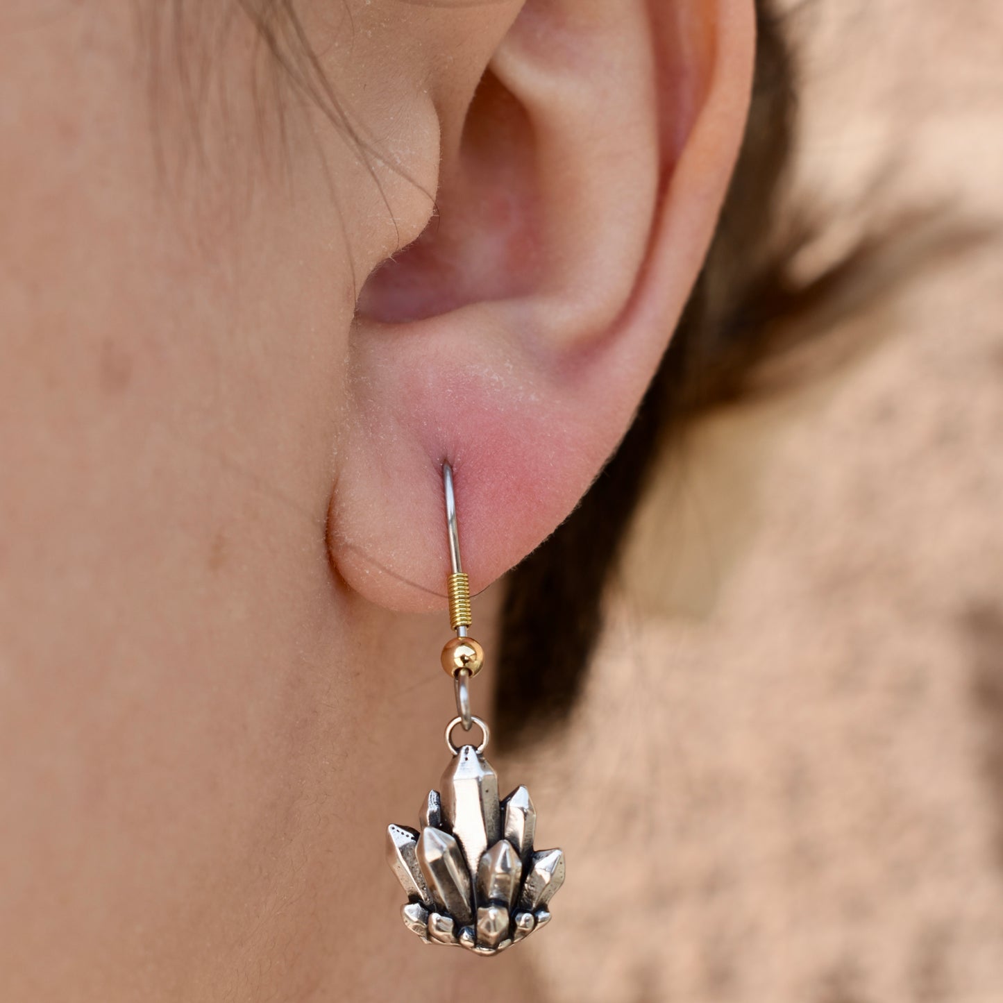 Sterling Silver Crystal Cluster Charm