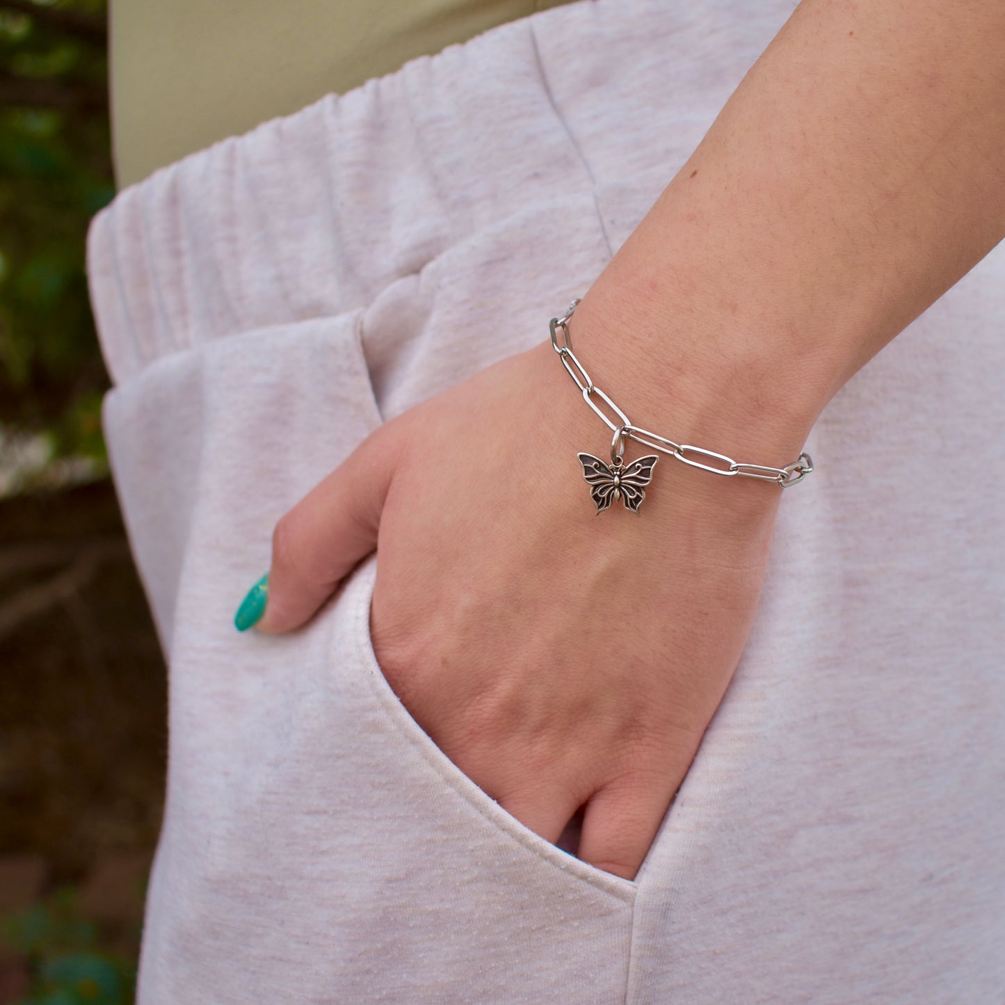Sterling Silver Small Butterfly Charm