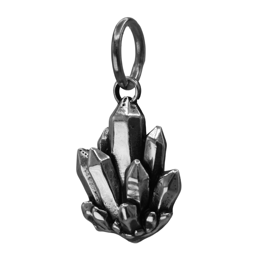 Sterling Silver Crystal Cluster Charm