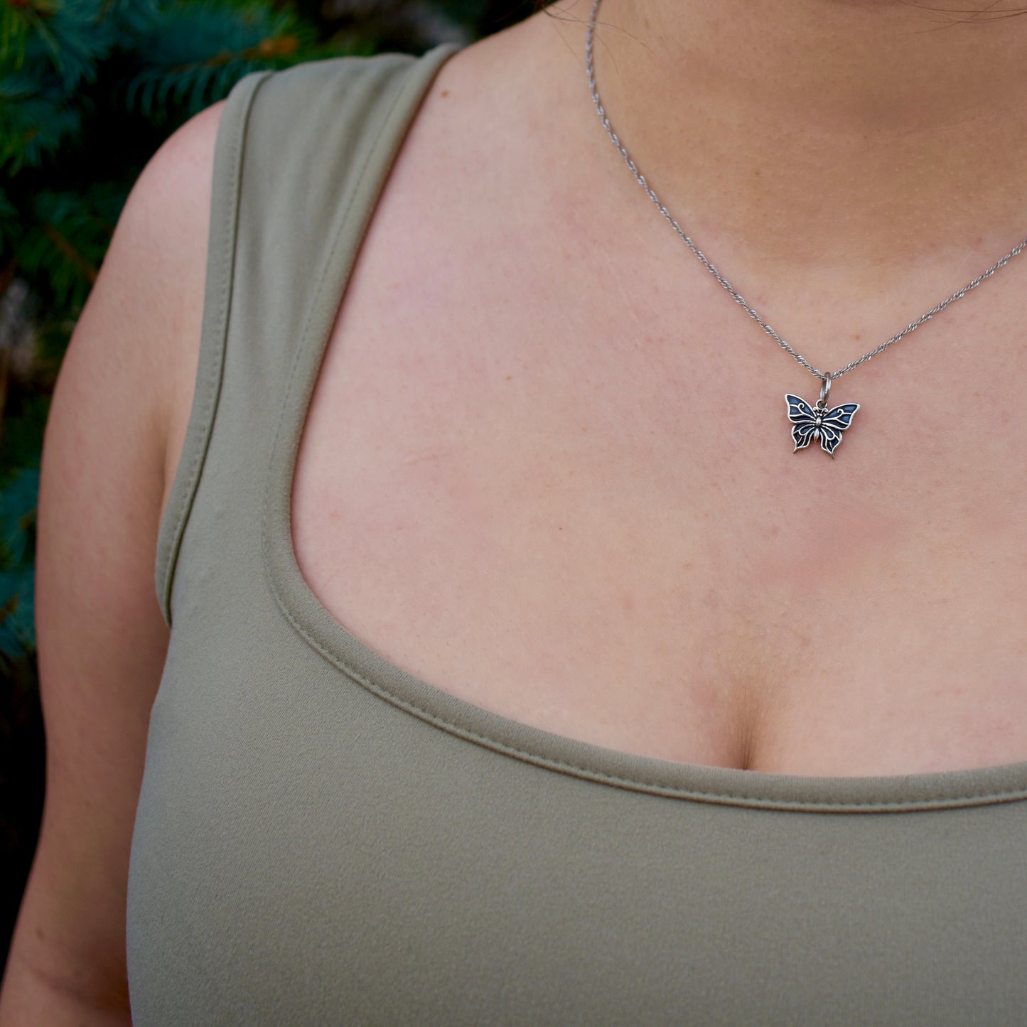 Sterling Silver Small Butterfly Charm