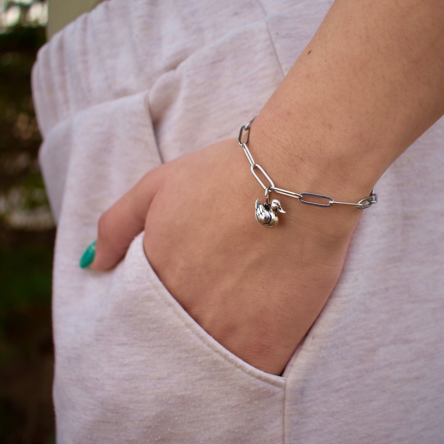Sterling Silver Duck Charm