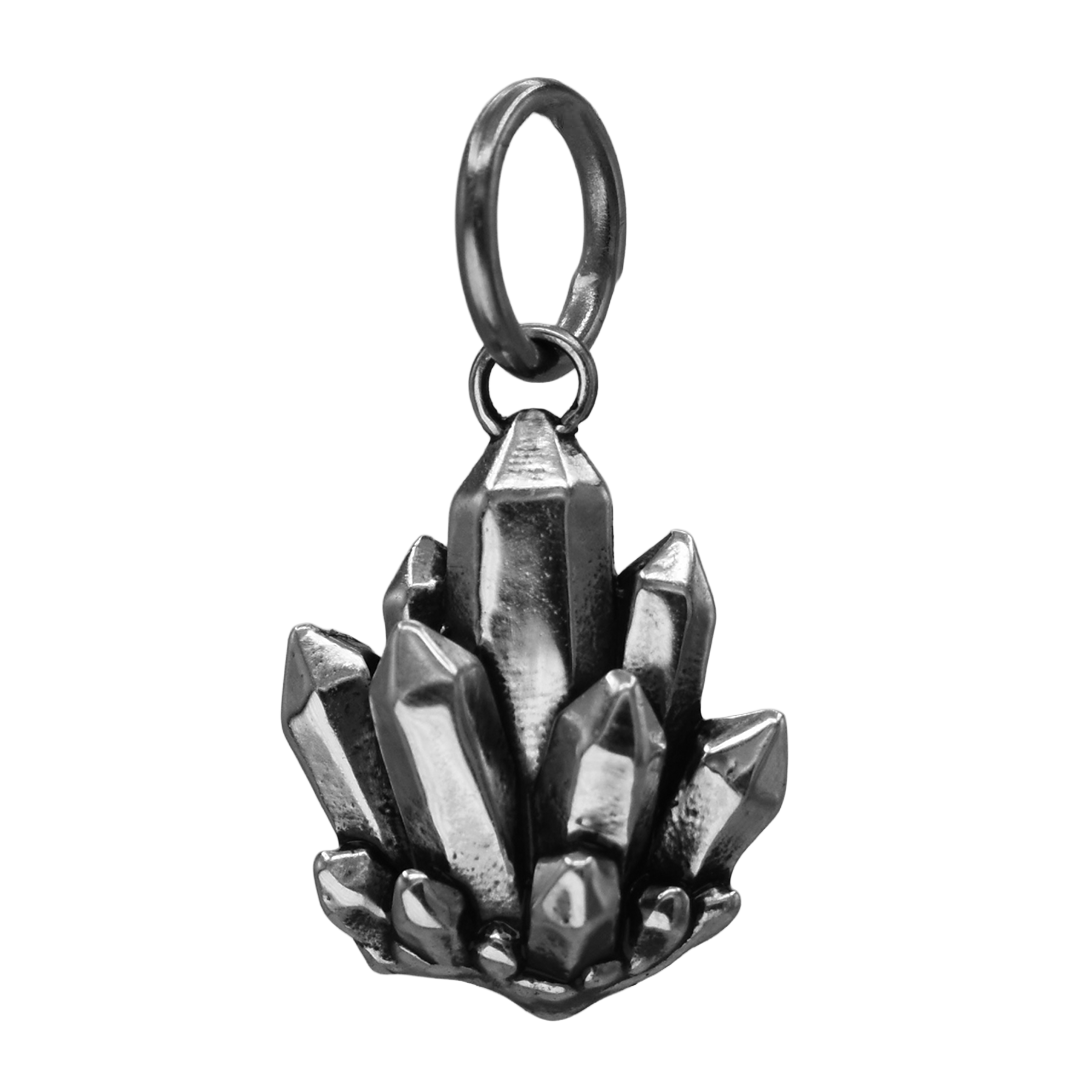 Sterling Silver Crystal Cluster Charm