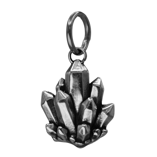 Sterling Silver Crystal Cluster Charm