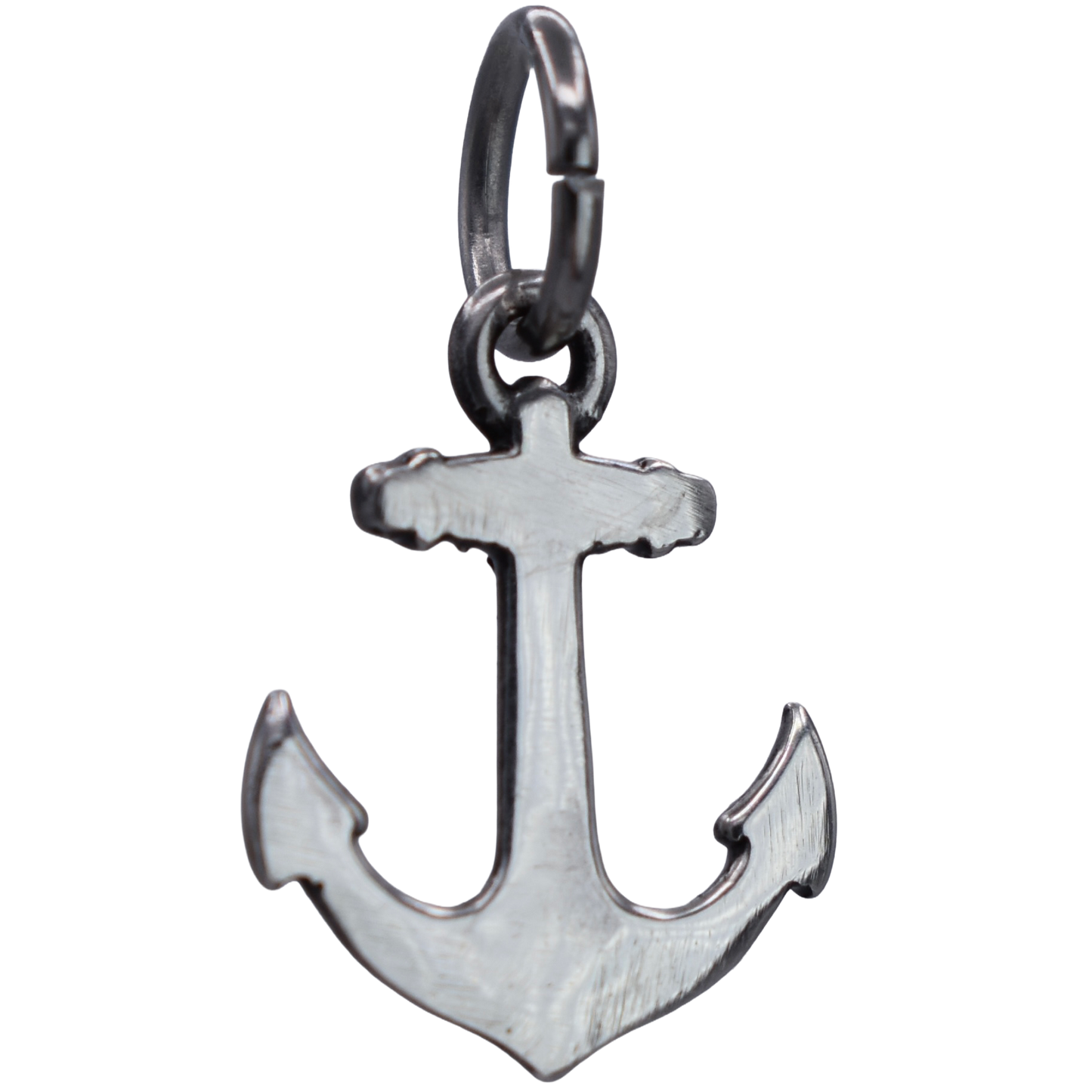 A Dainty Anchor Charm- Handcrafted .925 Sterling Silver Pendant for Bracelets and earrings by The Colorado Charm Company - back View