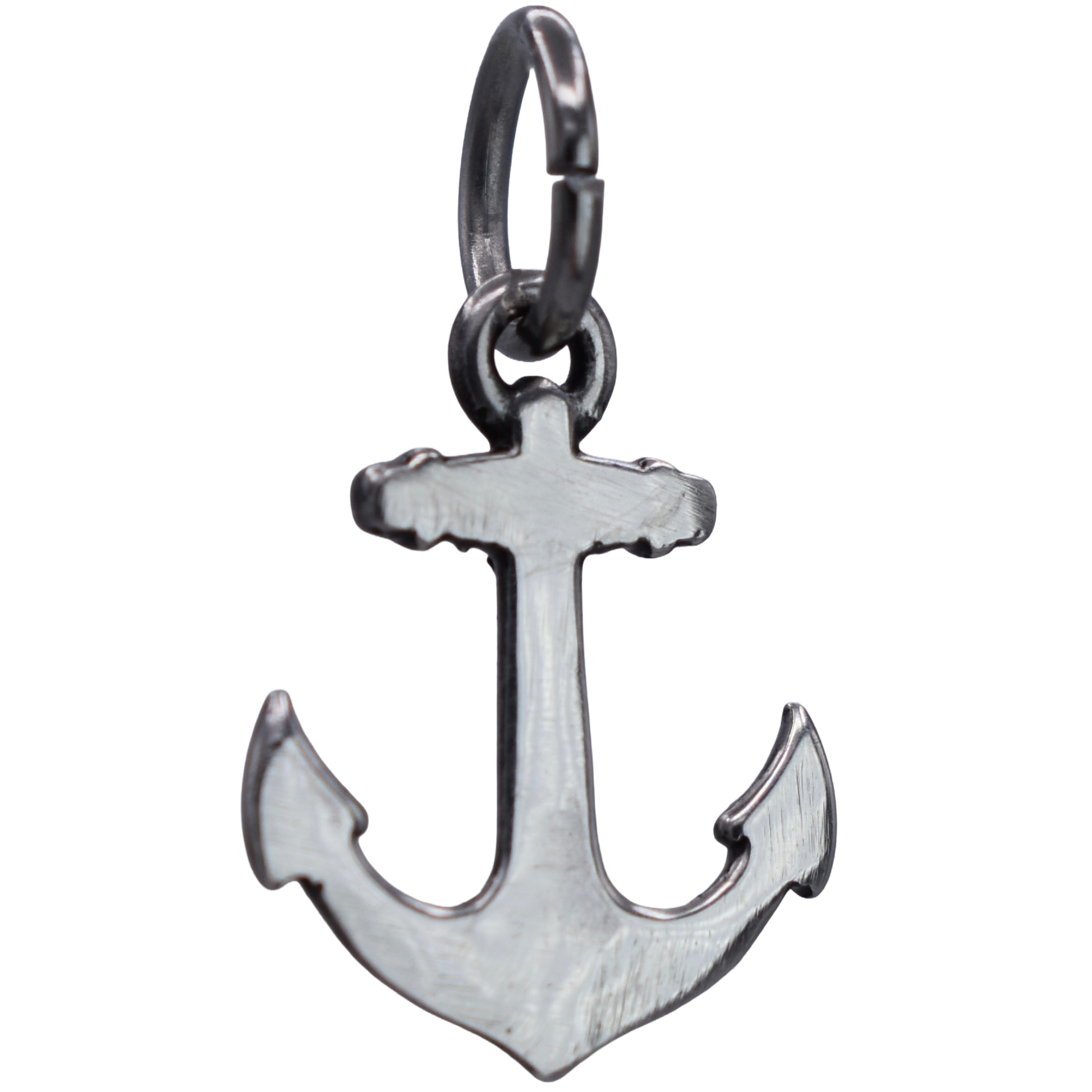 A Dainty Anchor Charm- Handcrafted .925 Sterling Silver Pendant for Bracelets and earrings by The Colorado Charm Company - back View