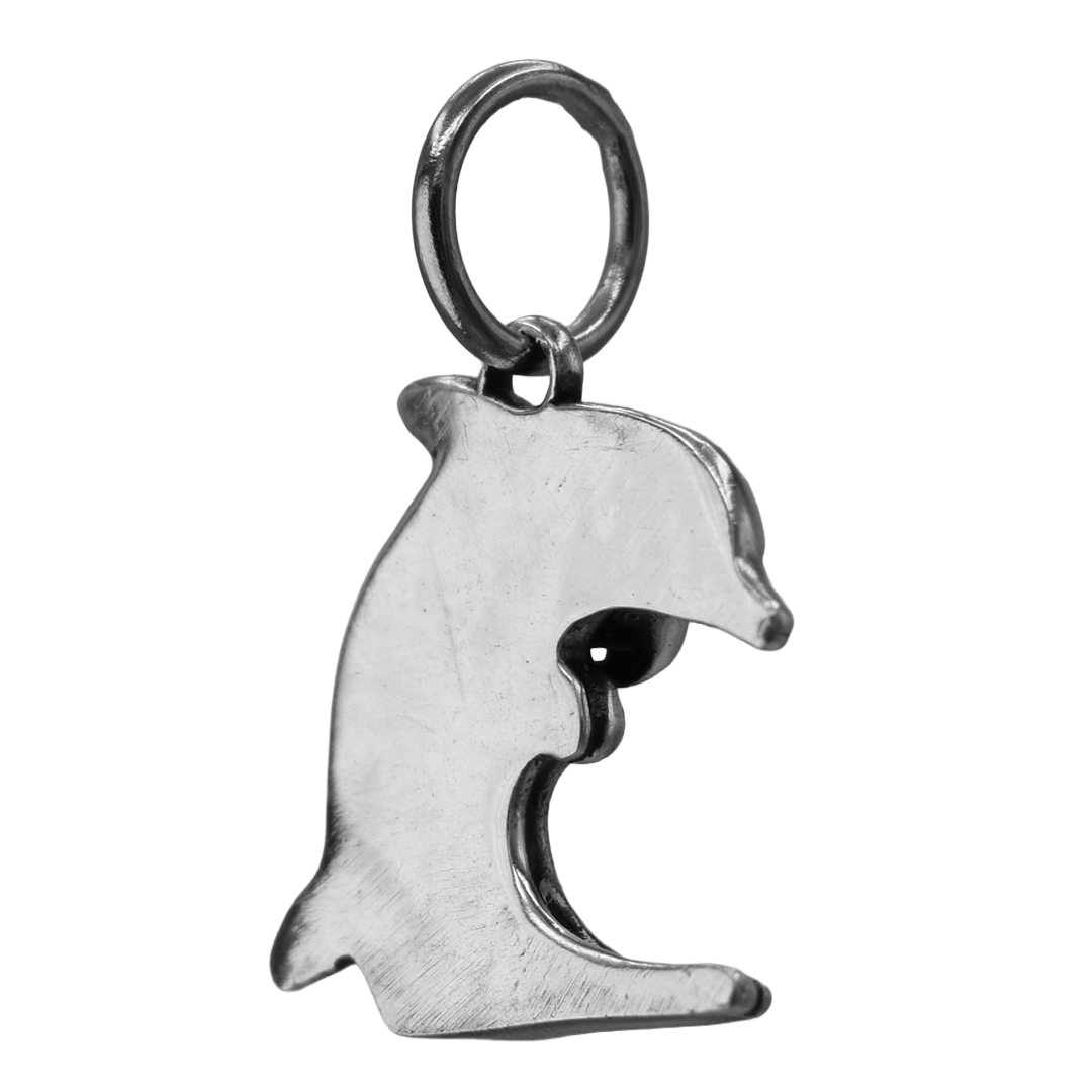 Sterling Silver Diving Dolphin Charm