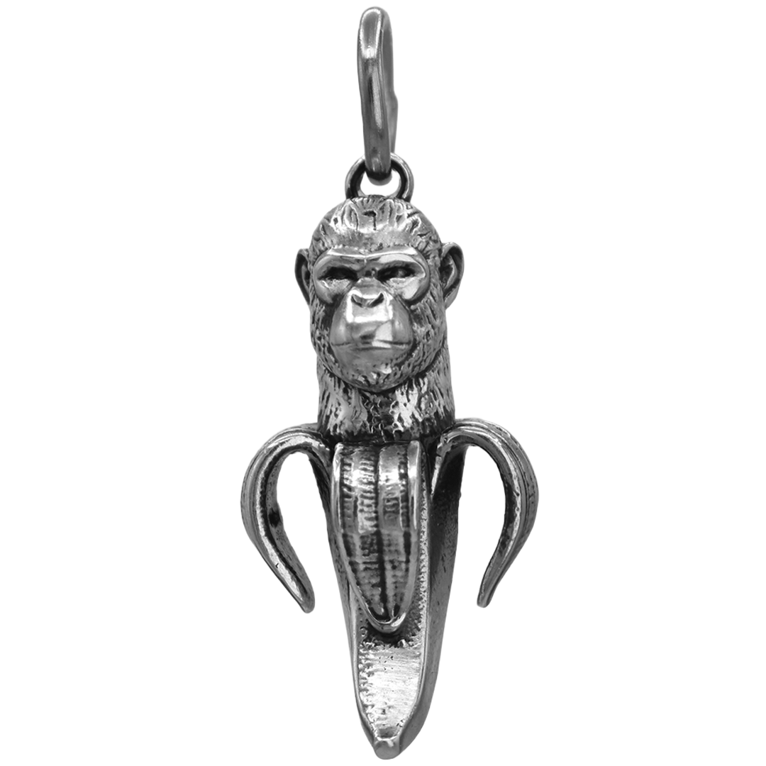 Sterling Silver Chimpanzini bananini Charm