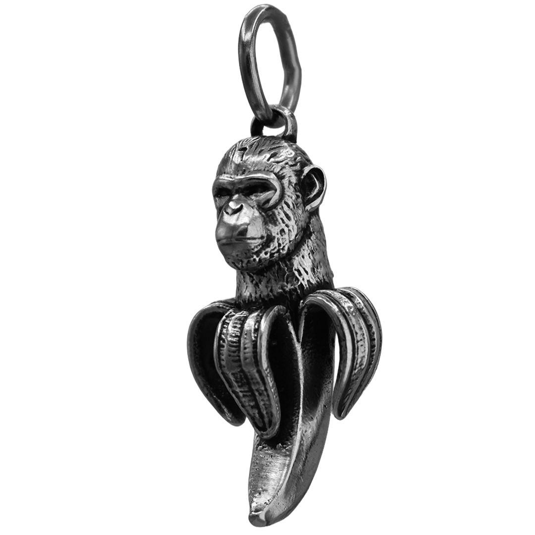 Sterling Silver Chimpanzini bananini Charm
