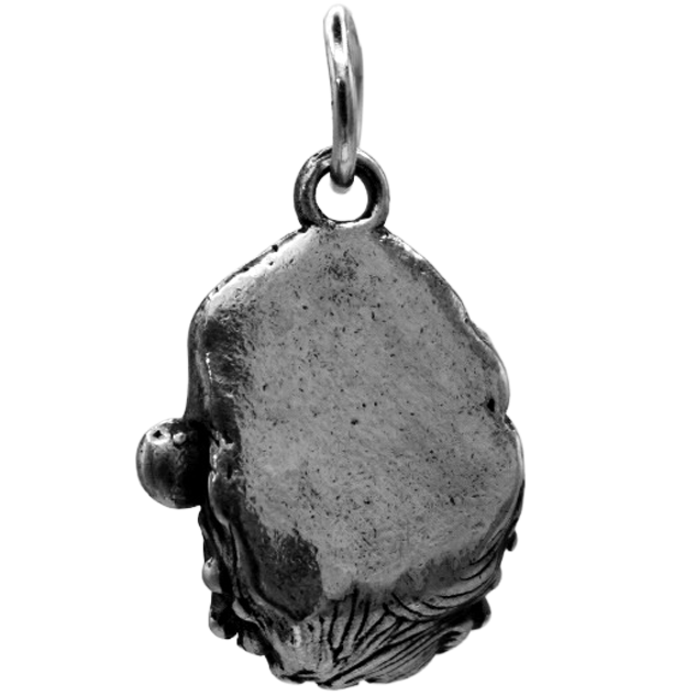 Classic Santa Claus Charm - Handcrafted .925 Sterling Silver Pendant for Bracelets and earrings by The Colorado Charm Company - back view