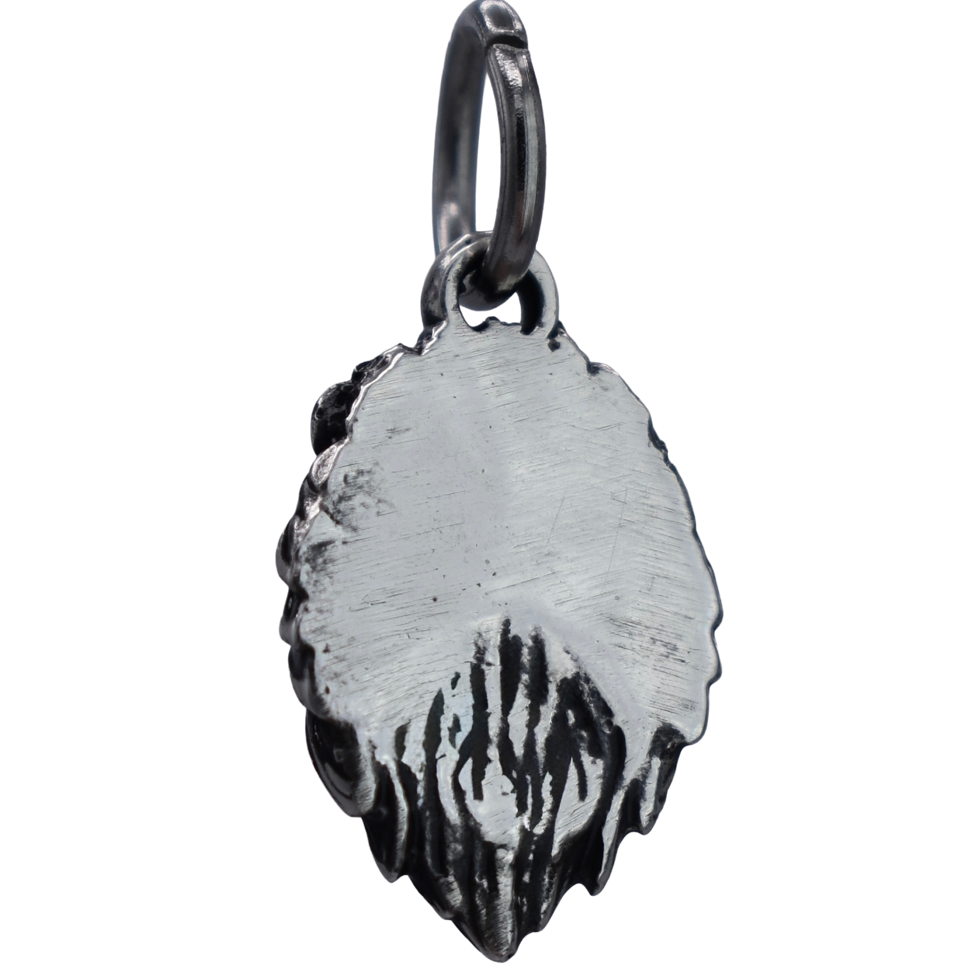 A Mighty African Lion Charm - Handcrafted .925 Sterling Silver Pendant for Bracelets and earrings by The Colorado Charm Company - back View