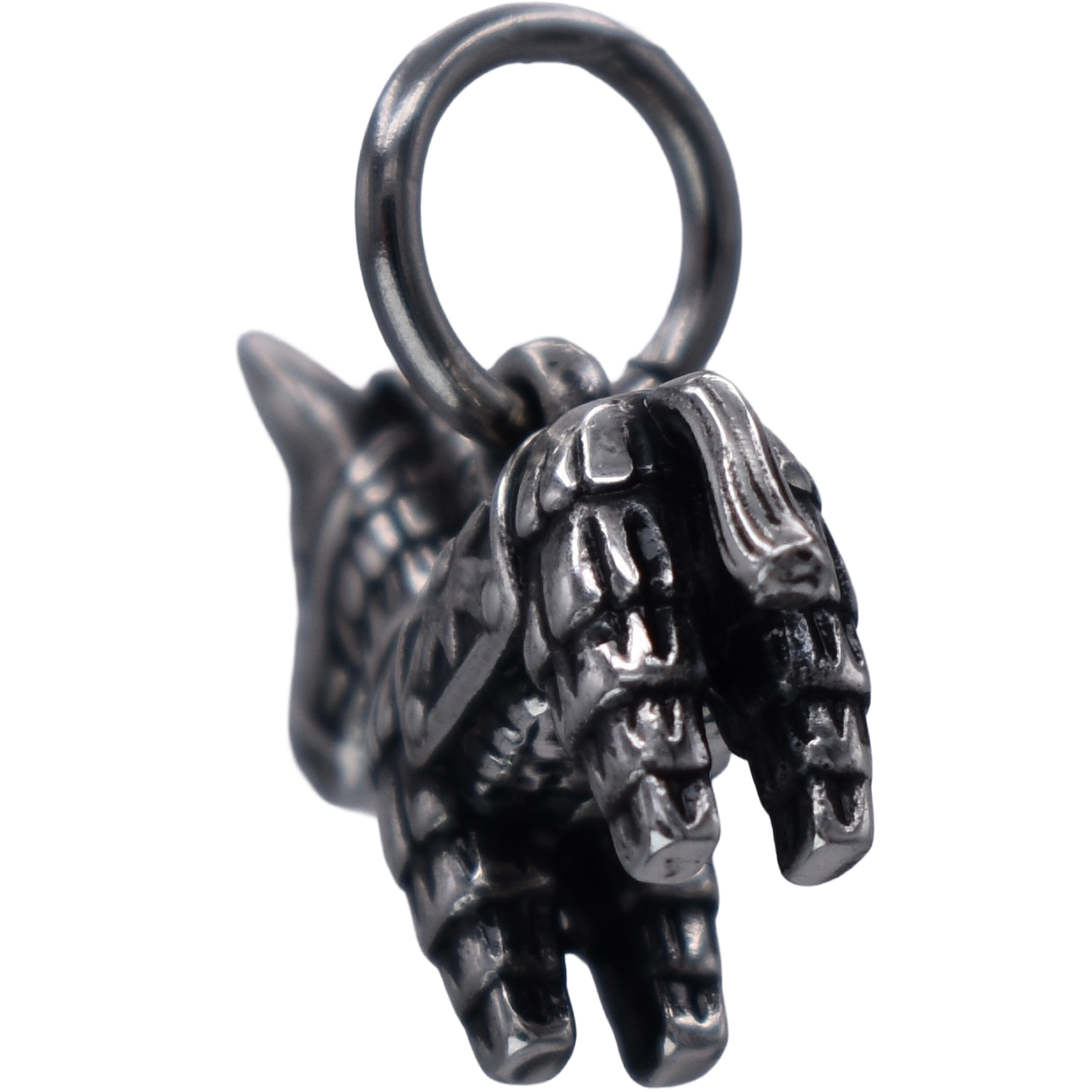 A donkey pinata Charm - Handcrafted .925 Sterling Silver Pendant for Bracelets and earrings by The Colorado Charm Company - back view